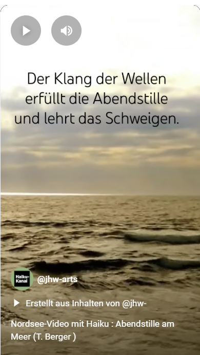 Anklickbares Vorschaubild zum Nordsee-Video mit Haiku "Abendstille"